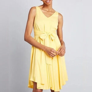 ModCloth‎ | NEW Brilliant Motivation handkerchief dress marigold yellow size S